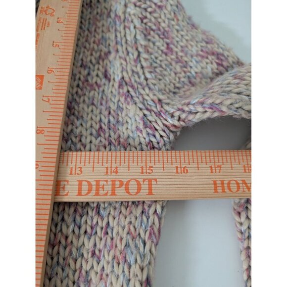 Kenji Duster Cardigan Womens Size Small Pink Marled Knit Wool Hooded Toggle - Picture 8 of 9